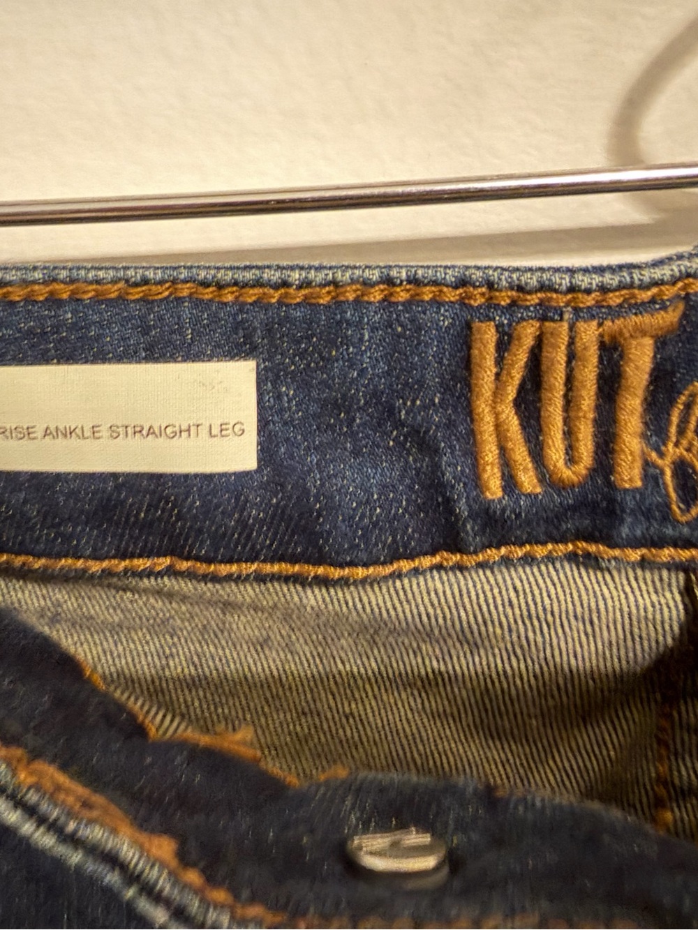 NWT KUT from the Kloth Katy High Rise Ankle Straight Jeans Sz 14 Dark Wash - Picture 4 of 7